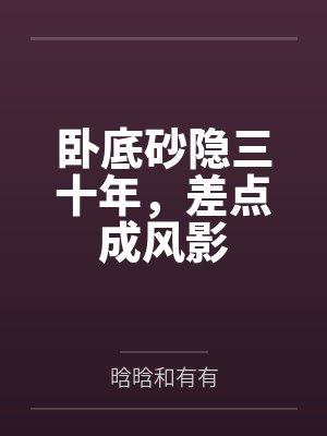 卧底砂隐三十年，差点成风影