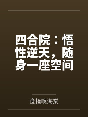 四合院:悟性逆天,随身一座空间