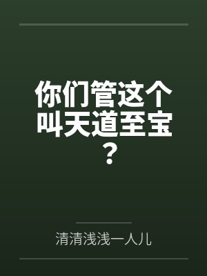 你们管这个叫天道至宝?
