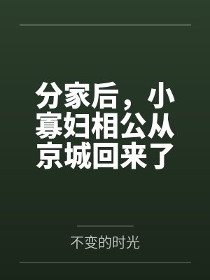 分家后,小寡妇相公从京城回来了
