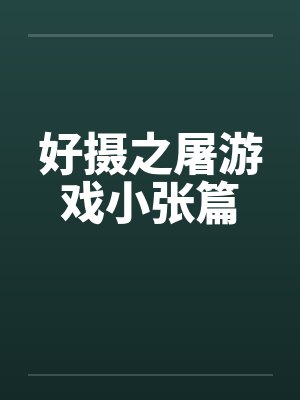 好摄之屠游戏小张篇