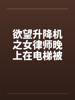 欲望升降机之女律师晚上在电梯被