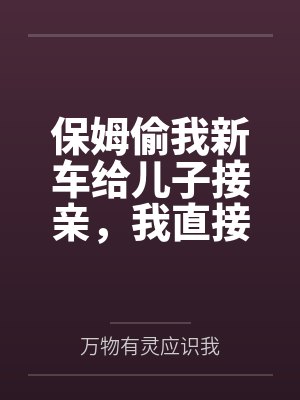 保姆偷我新车给儿子接亲，我直接锁死车门
