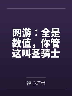 网游:全是数值,你管这叫圣骑士?