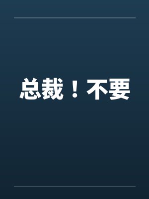 总裁！不要