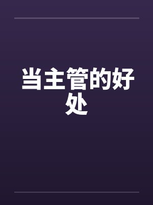 当主管的好处