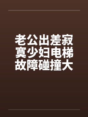 老公出差寂寞少妇电梯故障碰撞大学生搬运工完