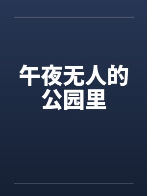 午夜无人的公园里