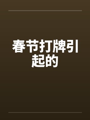 春节打牌引起的