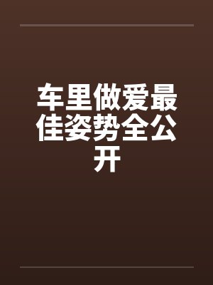 车里做爱最佳姿势全公开